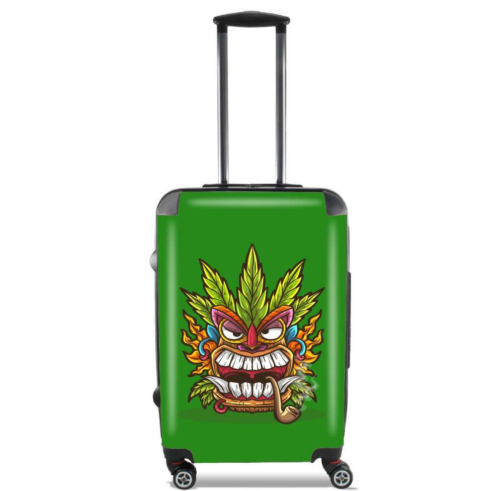 Valise trolley bagage XL pour Tiki mask cannabis weed smoking