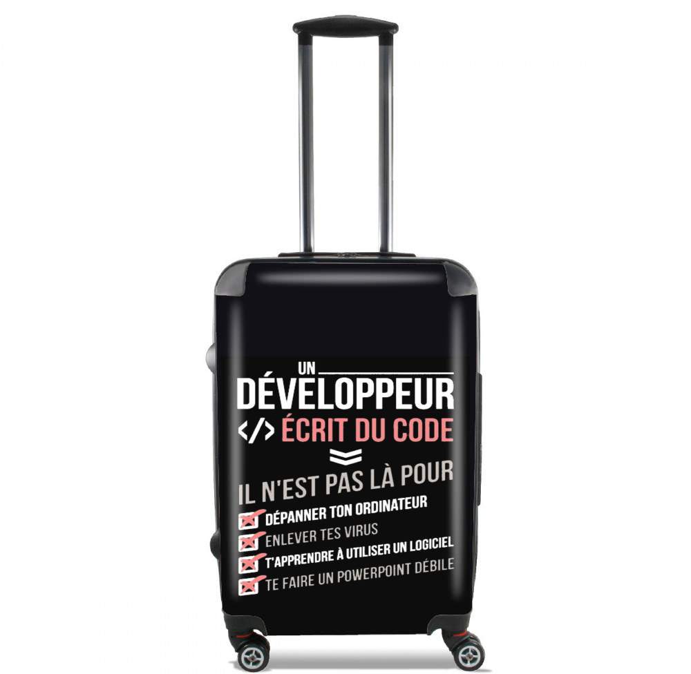 Valise trolley bagage XL pour Un développeur écrit du code Stop